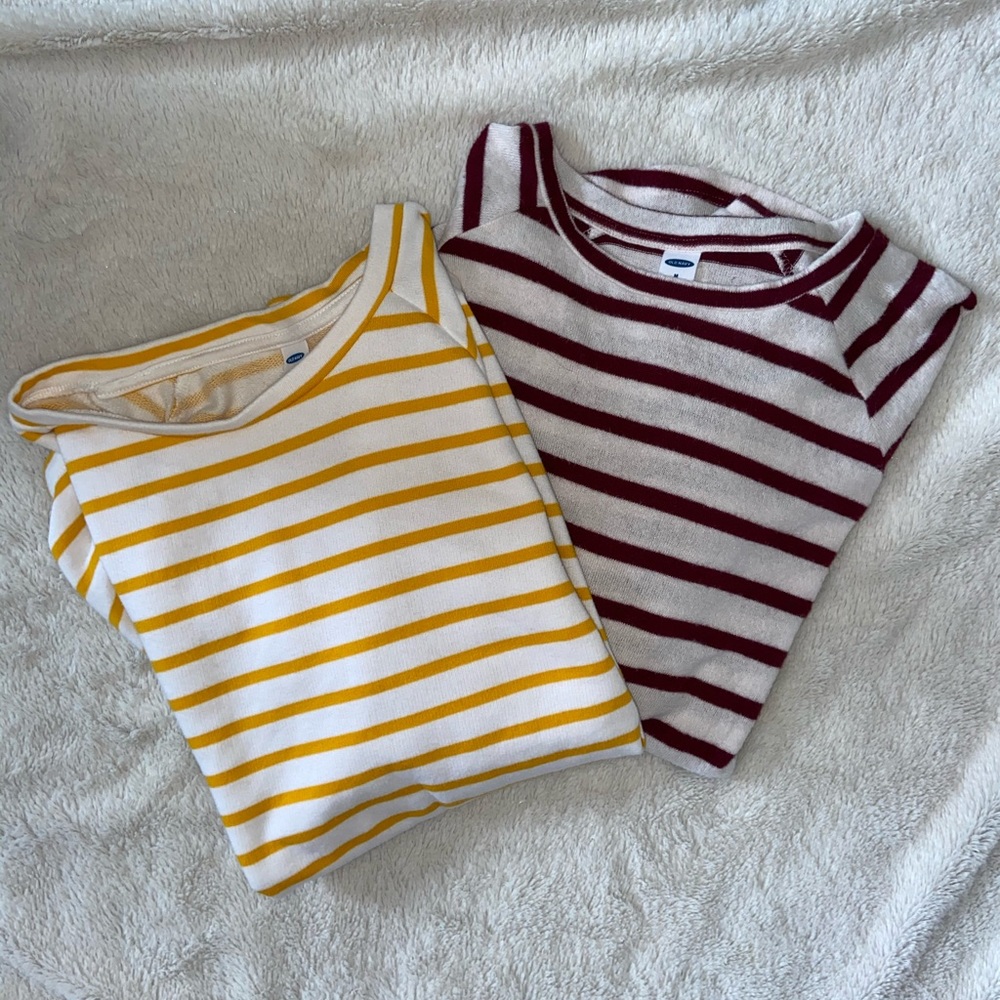 Bundle of Two Old Navy Striped Blouses: M - EUC